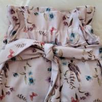 Paperbag Hose mit Schleife, Baby, Kinderhose, Vögelchen und Blumen Bild 3