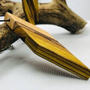 Schmuckset Kette und Ohrhänger TRIO Holz eine Kombination von 3 Holzarten Bild 5