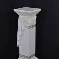 Säule Mäander Style Beistelltisch Handbemalt Marmoriert Dekosäule 100cm Griechische Antik Säule Barock Blumenständer Bild 2