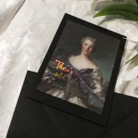 Grußkarte "Wild Side" mit Frauenportrait und holografischen Foliendruck Karte in A6 mit Briefumschlag C6 schwarz Bild 7