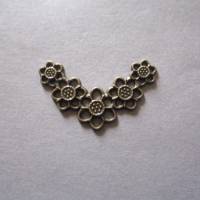 2x Collier Anhänger Verbinder Zwischenelement Blumen für Halskette Bild 2