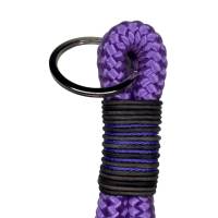 Schlüsselanhänger handgefertigt der Marke AlsterStruppi in lila, antikgrauem Leder, personalisiert ist möglich Bild 4
