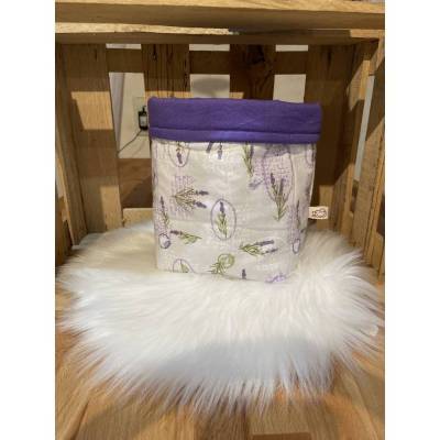 Utensilo, Stoff-Körbchen, Brot-Brötchen-Korb mit Lavendel