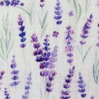 Musselin Double Gauze "Thea" Lavendel, lila/weiß Oeko-Tex Standard 100 (1m/12,- €) Bild 2