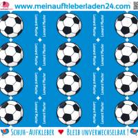24 Schuhaufkleber | Fußball blau + Schutzfolie  - 3 x 3 cm Bild 2
