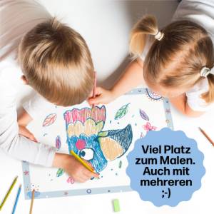 Regenbogen Malblock und Malunterlage für Kinder & Erwachsene | Schreibtischunterlage aus Papier DIN A3 mit 25 Blättern Bild 4