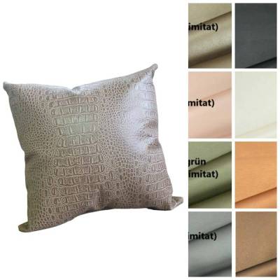 Kissen aus Lederimitat in verschiedenen Größen und 20 Farben