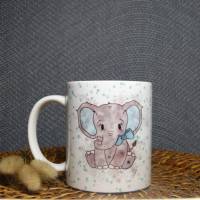 Lieblingsoma mit Elefant, Keramik Tasse, Kaffeetasse 340 ml Bild 4