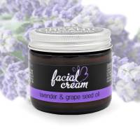 Gesichtscreme "Lavender & Grape Seed Oil" | ätherisches Geranium und Lavendel, für Mischhaut Bild 1