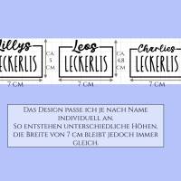 Aufkleber Leckerlis personalisiert für DIY Leckerlidose | Etikett Vinyl-Sticker Sticker Leckerli Vorratsdose Bild 3