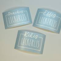 Aufkleber Leckerlis personalisiert für DIY Leckerlidose | Etikett Vinyl-Sticker Sticker Leckerli Vorratsdose Bild 6