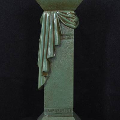 Säule Mäander Style Beistelltisch Handbemalt Marmoriert Dekosäule 100cm Griechische Antik Säule Barock Blumenständer