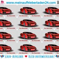 24 Schuhaufkleber | Sportwagen rot + Schutzfolie  - 3 x 3 cm Bild 2