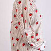 Damen Hemdbluse | Motiv Erdbeere | Bild 2
