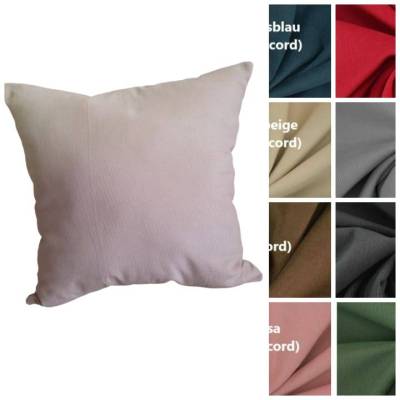 Kissen Leincord in verschiedenen Größen und 20 Farben