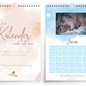 Fotokalender & Bastelkalender mit charmanten Sprüchen auf allen Seiten I Jahresunabhängiger Wandkalender I CreativeRobin Bild 2