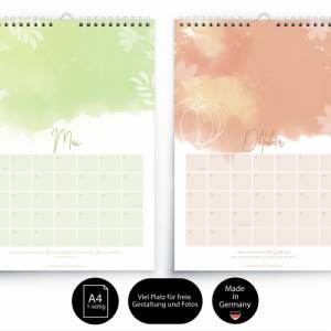 Fotokalender & Bastelkalender mit charmanten Sprüchen auf allen Seiten I Jahresunabhängiger Wandkalender I CreativeRobin Bild 3