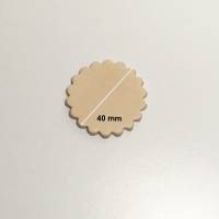 Gewellte beige Blankleder-Stanzteile zum Punzieren 40 mm 10/20/30/40/50 Stück Bild 2