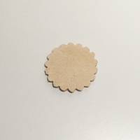 Gewellte beige Blankleder-Stanzteile zum Punzieren 40 mm 10/20/30/40/50 Stück Bild 3