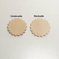 Gewellte beige Blankleder-Stanzteile zum Punzieren 40 mm 10/20/30/40/50 Stück Bild 4