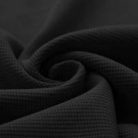 Waffelstrick Jersey / Waffeljersey / Waffelstoff, 100% Baumwolle, schwarz Bild 1