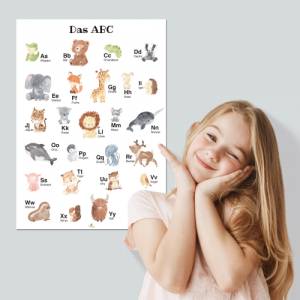 Alphabet Poster mit Tier ABC als Babyzimmer, Kinderzimmer Deko oder Kindergarten | A3 Größe | CreativeRobin Bild 3
