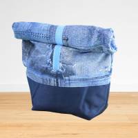 Lunchbag //Lunch Tasche //Frühstücksbeutel //Frühstückstasche //Wetbag //Brunch bag //  Kulturbeutel // Jeanstasche/blau Bild 1