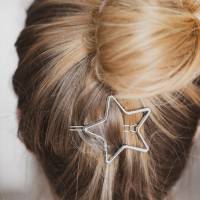 silberne Stern Haarspange, silber Haarspange, Stern, Geschenk Freundin, Haarschmuck, Geschenk Trauzeugin Bild 3