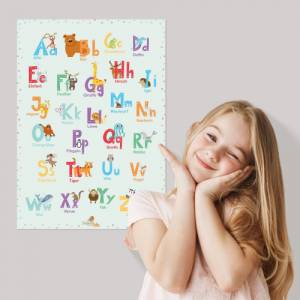 ABC Poster mit Tier Alphabet | Fürs Kinderzimmer, Kindergarten & Grundschule | A3 Größe | CreativeRobin Bild 2