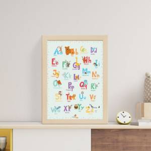 ABC Poster mit Tier Alphabet | Fürs Kinderzimmer, Kindergarten & Grundschule | A3 Größe | CreativeRobin Bild 6
