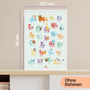ABC Poster mit Tier Alphabet | Fürs Kinderzimmer, Kindergarten & Grundschule | A3 Größe | CreativeRobin Bild 7