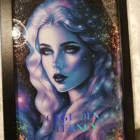Folge den Sternen Wandbild Galaxy Girl mit holografischem Foliendruck schwarzer Rahmen Bild A4 Bild 4