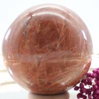 Große Peach Mondstein Aprikose Edelstein Kugel, Deko, Geschenk, Rock Sphäre, Crystal, Meditation ~HIPPIE ~Moonstone Bild 2