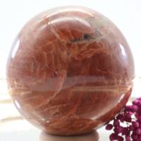 Große Peach Mondstein Aprikose Edelstein Kugel, Deko, Geschenk, Rock Sphäre, Crystal, Meditation ~HIPPIE ~Moonstone Bild 4