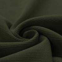Waffelstrick Jersey / Waffeljersey / Waffelstoff, 100% Baumwolle, armee grün Bild 1