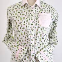 Damen Hemdbluse | Motiv Kleiner Kaktus Typ-2 | Bild 1