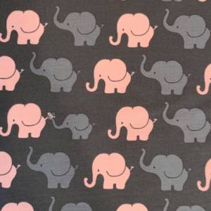 Jersey Elefantenparade rosa auf grau Bild 2