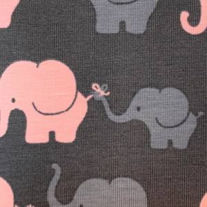 Jersey Elefantenparade rosa auf grau Bild 5