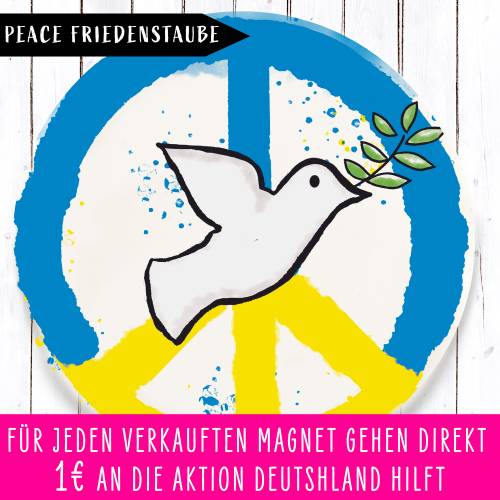 Charity Peacezeichen mit Friedenstaube Magnet