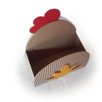 Huhn mit Küken Mini-Osternest, kleine Geschenkbox als Mini-Osterkörbchen oder Mitbringsel zum Osterfest Bild 3