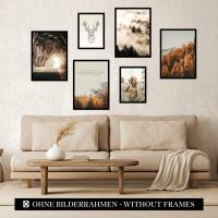 CreativeRobin Poster Set als Wohnzimmer Deko | 4x A3 + 2x A4 Wandbilder Collage | ohne Rahmen » Herbst « Bild 6
