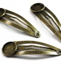 Clip-Haarspangen für 12mm-Cabochons antikbronze Bild 1