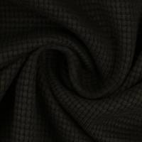 Waffelstrick Jersey / Waffeljersey / Waffelstoff, 100% Baumwolle, schwarz Bild 1