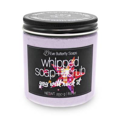 Whipped Soap+Scrub "You will rock it" - Cremeseife mit Peeling | Dusch Peeling, Duft nach Blaubeeren & Himbeeren