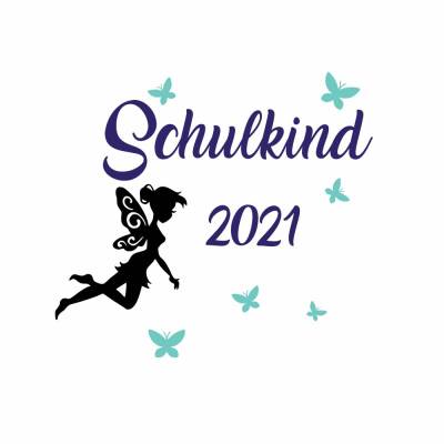 Plotterdatei  Schulkind Fee zur Einschulung SVG DXF PNG