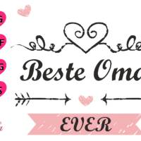 Plotterdatei "Beste Oma Ever" SVG /Plotterdatei Muttertag/ Dxf Pdf Silhouette | Svg Clipart Bild 1