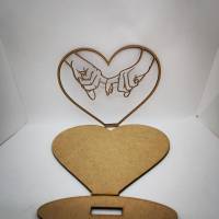 Tischdekoration "Filigranes Herz", Personalisierung mit Lasergravur Bild 3