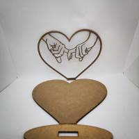 Tischdekoration "Filigranes Herz", Personalisierung mit Lasergravur Bild 5