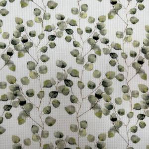 Waffeljersey Eukalyptus auf weiß Bild 1