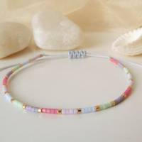 Armband aus Miyuki Perlen in schönen Pastellfarben, kleine Geschenke für Frauen Freundin, im Geschenktütchen Bild 3